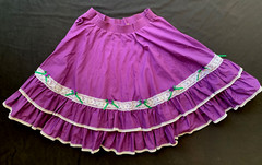 Malco Modes “Partners House” vintage tiered purple square dance circle skirt-M