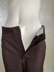 Vintage Ladies 1970’s PULSE Brown Polyester Pants Wide Leg High Waisted Disco