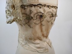 Antique Edwardian Evening Bodice Leonard O’Neill with Gold Metallic Embroidered