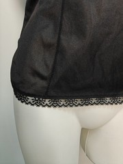 Vintage Black Lacey Women’s Medium Black Cami IGLWU Secretary Goth Sexy EVC