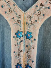 Women’s Blue Embroidered Kaftan Dress