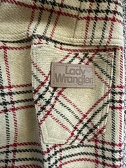 Vintage Lady Wrangler Plaid Vest Sz 11 1/2 & Pants Sz 9/10 Set Womens