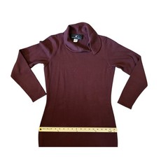 EUC VTG Peruvian Connection Maroon 100% Pima Cotton Sweater Dress Size M Preppy