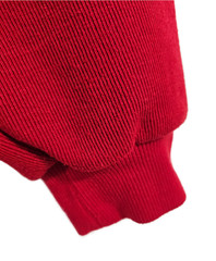 Vtg Alfred Dunner Red Mock Neck Shirt Fireplace Sz M