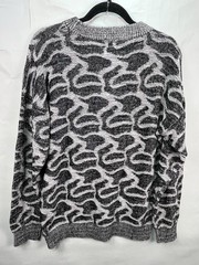Martin K New York Black And White 100% Cotton Vintage Sweater Sz M-L Grandpa EUC