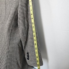 Vintage White Stag Houndstooth Blazer Womens Size 6 Wool Velvet Trim *Read