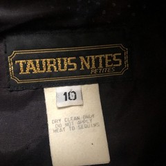 Vintage Taurus Nites Sequined Cap Sleeves Fitted Black Cocktail Midi Dress 10