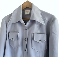 NWT Vintage 1970s DonnKenny Gray Leisure Shirt Jacket Women’s Sz 15/16 Polyester