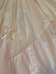 1950’s Vintage Yellow White Striped Zip Cotton Fit & Flare Sundress XS