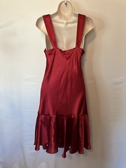 Lingerie Cacique M red satin nightgown second skin sexy classic Women Slip Dress