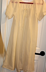 Vintage Peignoir Miss Elaine Babydoll Double Sheer Chiffon Robe Cream Bridal S