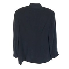 Womens Size 10 Patrick Collection Navy Blue Vintage Pure Silk Lightweight Jacket