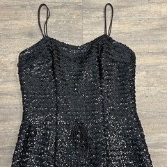 Vintage Carol Robins Sequin Black Strap Evening Dress NO SIZE TAG