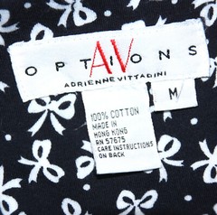 Vintage Adrienne Vittadini Options Bows Print Side Button Maxi Tank Dress 1990s