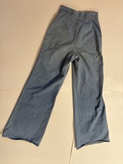 Vintage 70s Foxmoor Bell Bottom Wide Leg Jeans Retro Hippie Sz 5 Boho Distressed