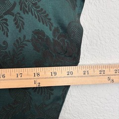 Vintage La Belle Womens Asian Midi Dress 10 Green Print 90s USA Frog Fastener