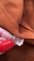 Vintage 1970s Hide-Away Suede Skirt Set, 9/10 (small), Leather, Cognac Brown