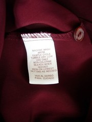 VINTAGE 90s WORTHINGTON SHORT-SLEEVED SECRETARY BLOUSE~DEEP RED~SZ M~NEVER WORN