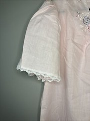 NWT Vintage Simply Basic Light Pink Polyester/Cotton Nightgown Embroidered M USA
