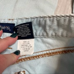 Vintage Y2K NWT Deadstock Candies Light Blue Flare Leg Corduroy Pants