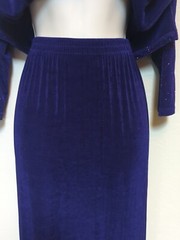 Vintage A Touch Of Class 2 Piece Formal Wear Paisley Glitter Purple Sz L/XL