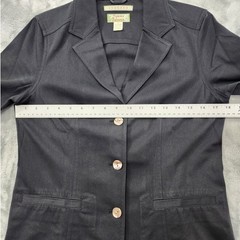 Vintage Tommy Bahama Jacket Womens 2 Black Stretch Cotton Preppy Lightweight