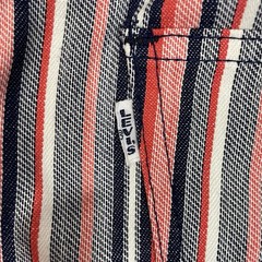 Vtg 70s Levis For Gals Big E Sta-Prest Striped Bell Bottom Pants Pink 26×30