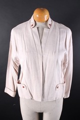 Vintage 1950s Pink Rayon Cotton 2 Piece Skirt Suit Women’s Size Medium
