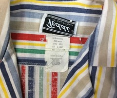 Vintage 70’s Teddi Of California M-L Rainbow Poly blend Blazer Jacket Button Up