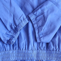 Fuda International Blue Silk Windbreaker Light Weight Jacket