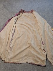 Antique Opera Coat Womens One Size Purple Metallic Early 1900s Brocade Robe