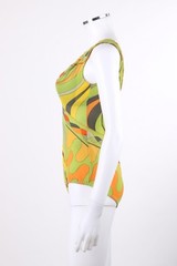 EMILIO PUCCI c.1960’s Op Art Signature Print One Piece Bodysuit Bathing Swimsuit
