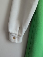 Vintage 1960s Union Made Mod Mini Shift Dress Maternity RARE Green Daisy Trim XS