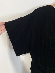 Vintage ’80’s Albert Capraro Size 14 Black Velvet Long Cocktail Dress