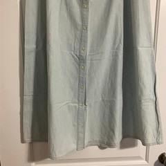 Lauren Jeans Co. RALPH LAUREN 80s VTG Chambray Button Maxi Skirt Cottagecore 16W