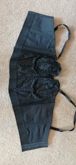 Goddess Convertible Corset Boned Longline 44B Black Lace Bridal NWT #689 Vtg