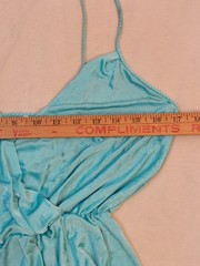 Vintage Aqua Satin Teddy Romper Lingerie Draped Wrap One Piece S/M Y2K Fairycore
