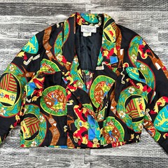 Carol Anderson Royal Crest sz XS or S Vintage 80s Cropped Lightweight Jacket