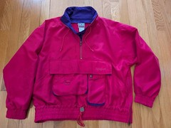 Vintage 80s 90s Rockport Soft Shell Pink Pullover Windbreaker Women’s Size Small