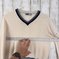 Vintage 1980s Fila V-Neck Knit Tennis Preppy Ivy League Sweater Women Sz 8