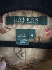 VTG 90s Ralph Lauren Women’s Button Down Shirt Medium Paisley Earth Tone Elegant
