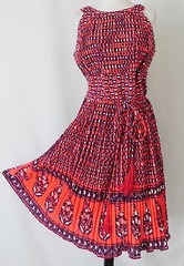Vtg Jay Morley for Fern Violette Sleeveless Multi-Color Pleated 12(fits US10