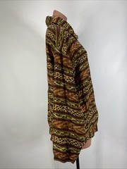 Vintage 100% Silk Studio Sportif Bomber Jacket Animal Print Geometric Zip XL