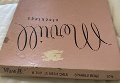Vtg Box 2 Pr. Merrill Stockings Ladies Boudoir Hosiery 10 1/2 Sparkle Beige R14