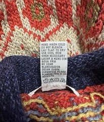 Vtg Claudia D. Misses L Pullover Sweater Multi-Color Fair Isle Wool Blend Retro