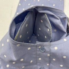 Vintage Nordstrom Petite Focus Blue White Polka Dot Cotton Jumpsuit Womens Sz 4