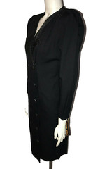NWT VTG TAURUS NITES Formal Cocktail Evening Black Dress Beaded Size 10 Petite