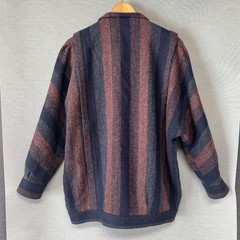 Vtg Avoca Collection Irish Tweed Wool Jacket Striped – Women’s Medium – Purple