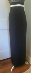 Vintage 50s Nelley De Grab Glamourous Full length skirt black 26in waist