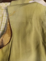 Vintage Dress and Jacket Med/Lg 60s-70s Lime Green Polyester Blend
